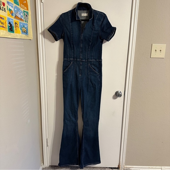 FREE PEOPLE DENIM JUMPSUIT - Picture 1 of 8
